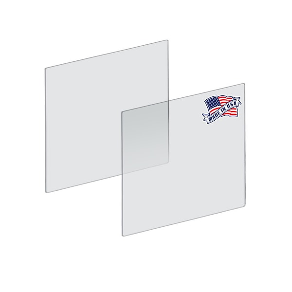 Plexiglass Acrylic Sheets Cut to Size, Clear Plastic Panels, 2PK